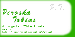 piroska tobias business card