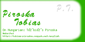 piroska tobias business card